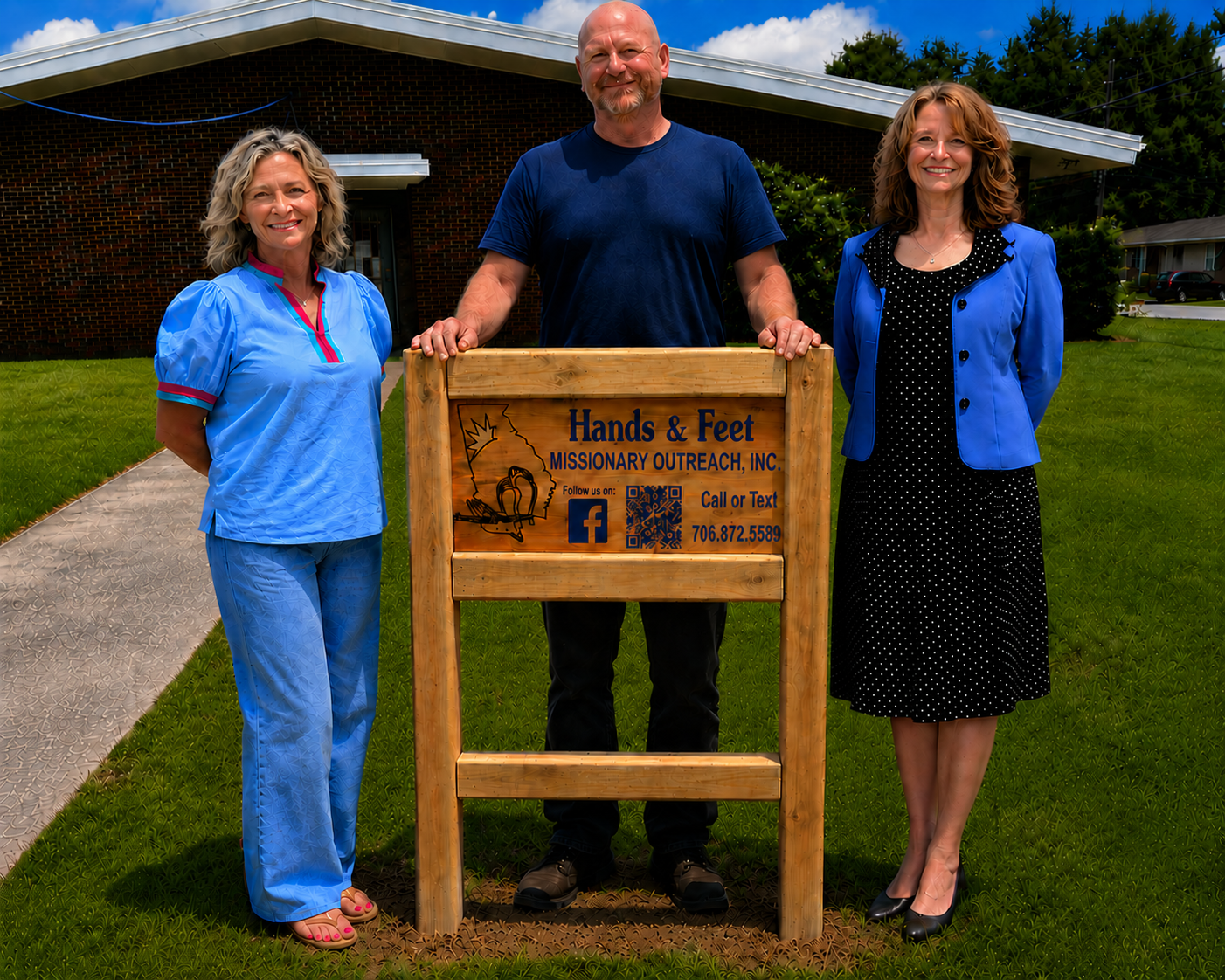 Community members supported by Hands & Feet Outreach
